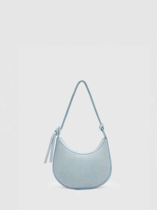 Mini Rosetta Shoulder Bag - Mist Suede